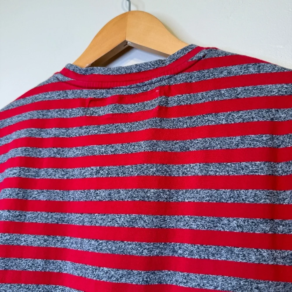 Guess Bold Stripes Embroidery Focal Point Short Sleeve Unisex Crewneck Tee Shirt - Picture 5 of 8